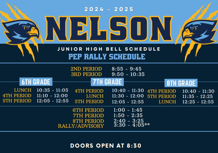 Pep Rally Schedule